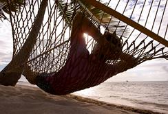 Cayman Islands Scuba Diving Holiday. Hammock Relaxing.