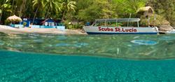 St Lucia - PADI diving centre on the beach