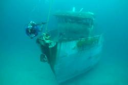 Tobago - Caribbean. Speyside, wreck Trinity.