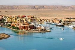 El Gouna - Red Sea. Aerial view of Three Corners Ocean View.